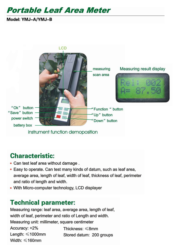 농업,우유분석기,임업,해양기기 - Portable Leaf Area Meter YMJ-A,YMJ-B